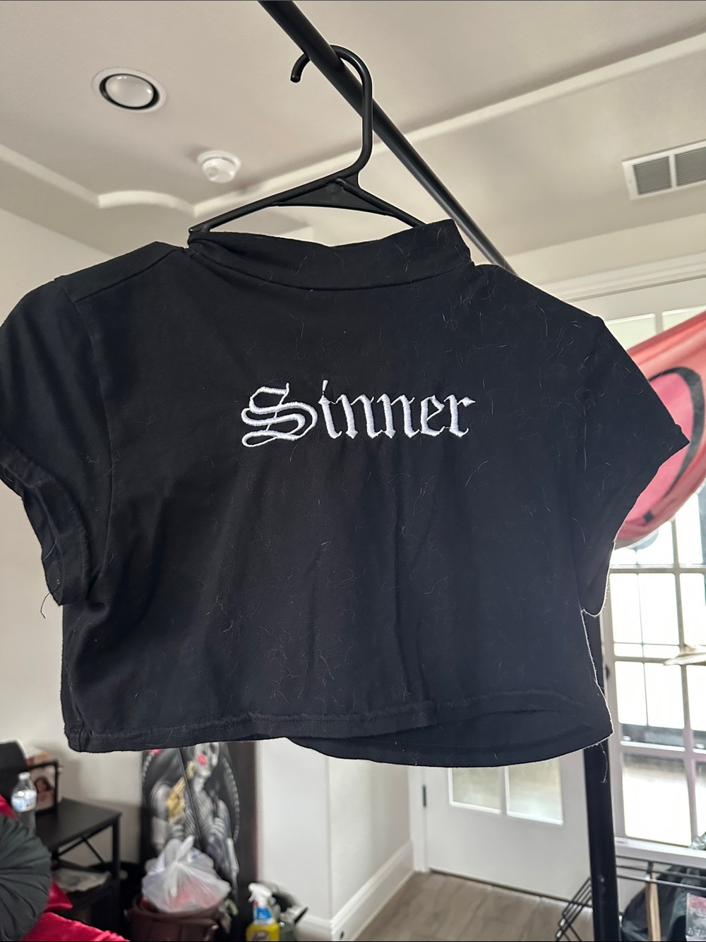 Spencer's Black Cropped Top